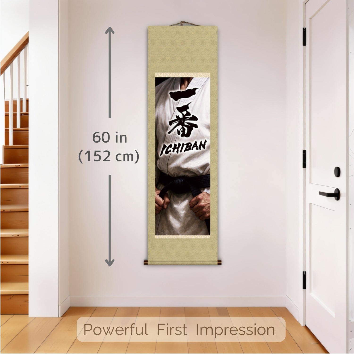 Japanese Martial Arts Ichiban Kakemono Wall Scroll – Black Belt Spirit